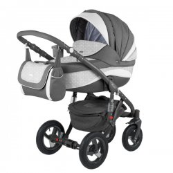 B4 - Детская коляска Adamex Barletta NEW 2 в 1 Ecco кожа 50%